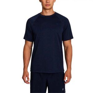 Champion Men's L Navy Blue Performance T-Shirt Polyester Athletic Tee K1338